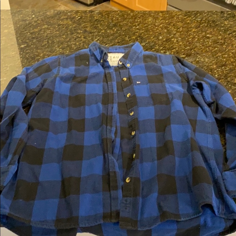 peau de loup buffalo plaid flannel, size 12